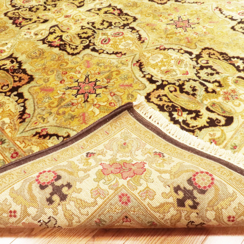 Golden Age Hand Knotted Wool Area Rug, Rectangle 5' x 7'