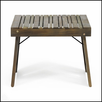 Table d'appoint en bois d'acacia de Kyoto avec design pliable, pour une utilisation intérieure et extérieure, durable et élégante