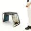 Banc rembourré pour chaussures avec miroirs
