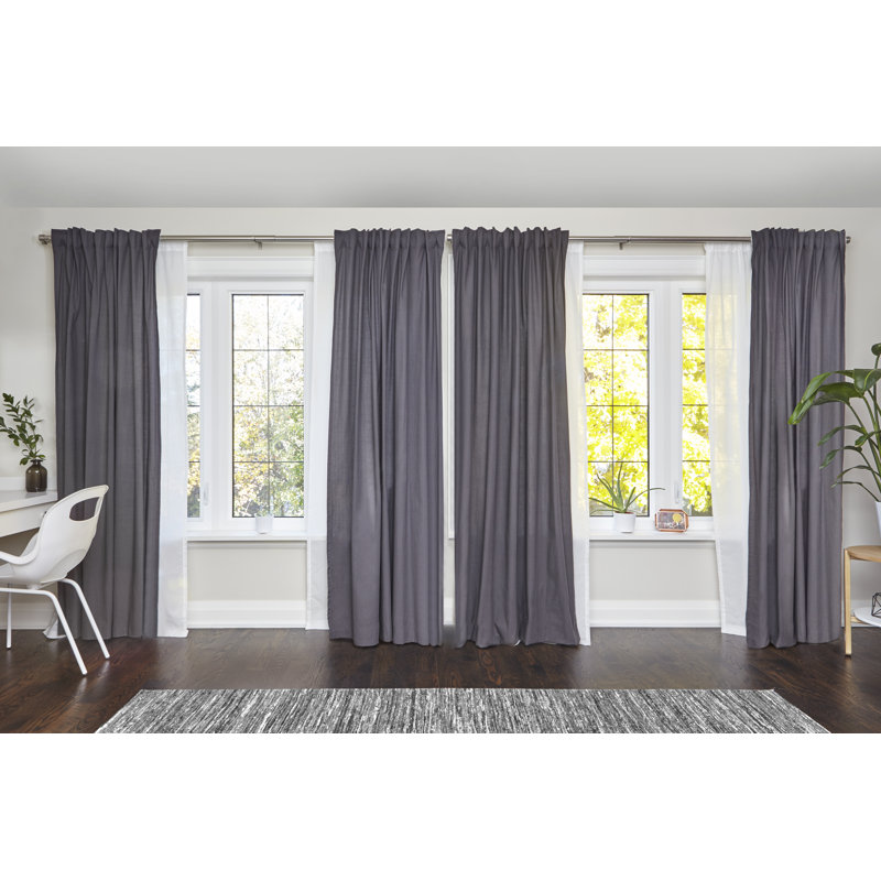 Cappa Drapery Solutions Adjustable 1" Steel Double Curtain Rod Set, Nickel, 72" H x 146" W