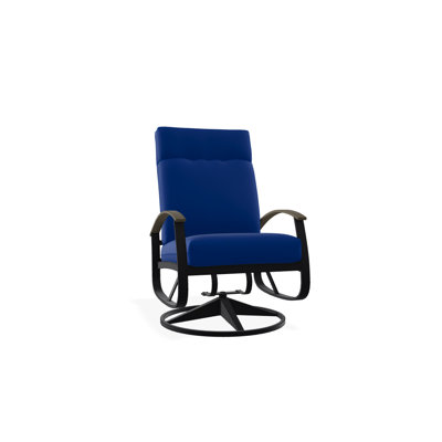 Chaise berçante pivotante réglable avec coussins Askar