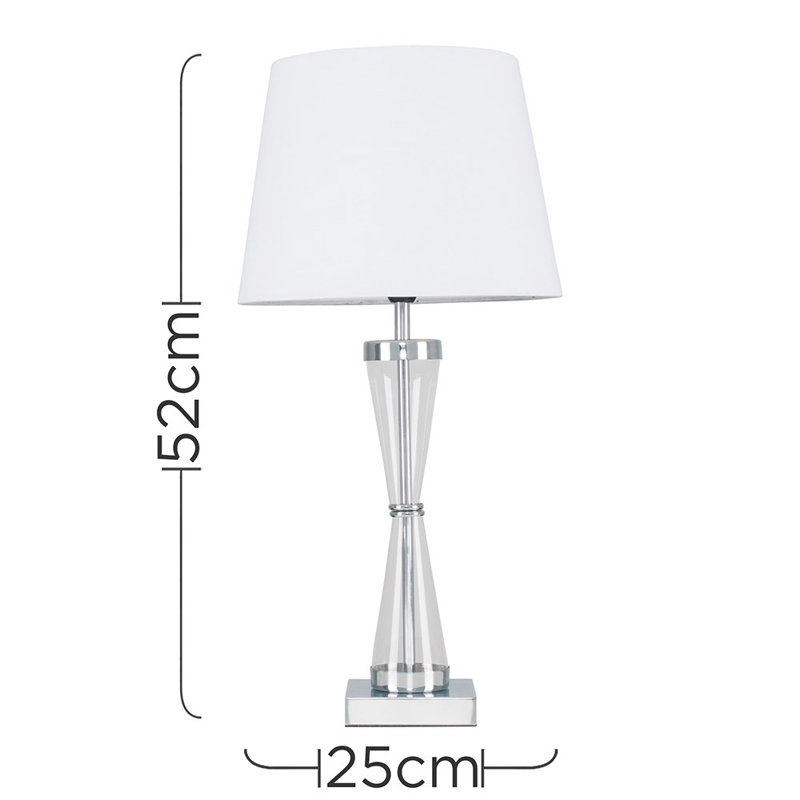 Forslund 52cm Table Lamp Set, White, Not Included