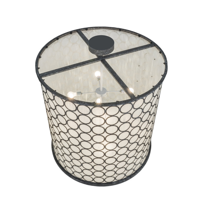 Lustre cylindrique unique et remarquable à 8 lumières Kepner