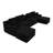 127" U-Shaped Compressed Boneless Sectional Sofa with Ottoman and Console,No Assembly Required-1967250297
