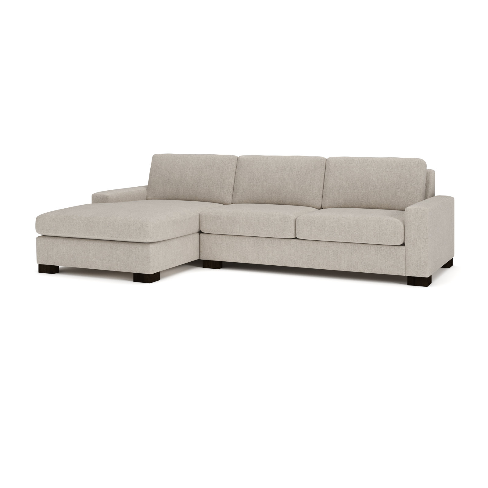 Jonie Chaise Sectional, Left Hand Facing, Monique Twine Textured Chenille