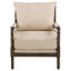 Fauteuil d'appoint amovible de style naturel beige pour la décoration intérieure