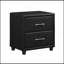 Table de chevet contemporaine contemporaine à revêtement noir 1pc