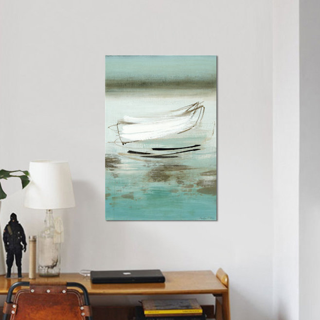 « canoë », reproduction d’art sur toile, H 26 po x l 18 po x P 1,5 po