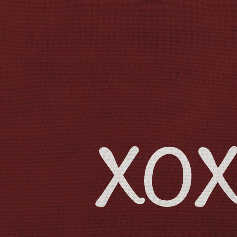 Housse et insert de coussin décoratif décoratif Xoxo Valentines, 20 po x 20 po, Marron