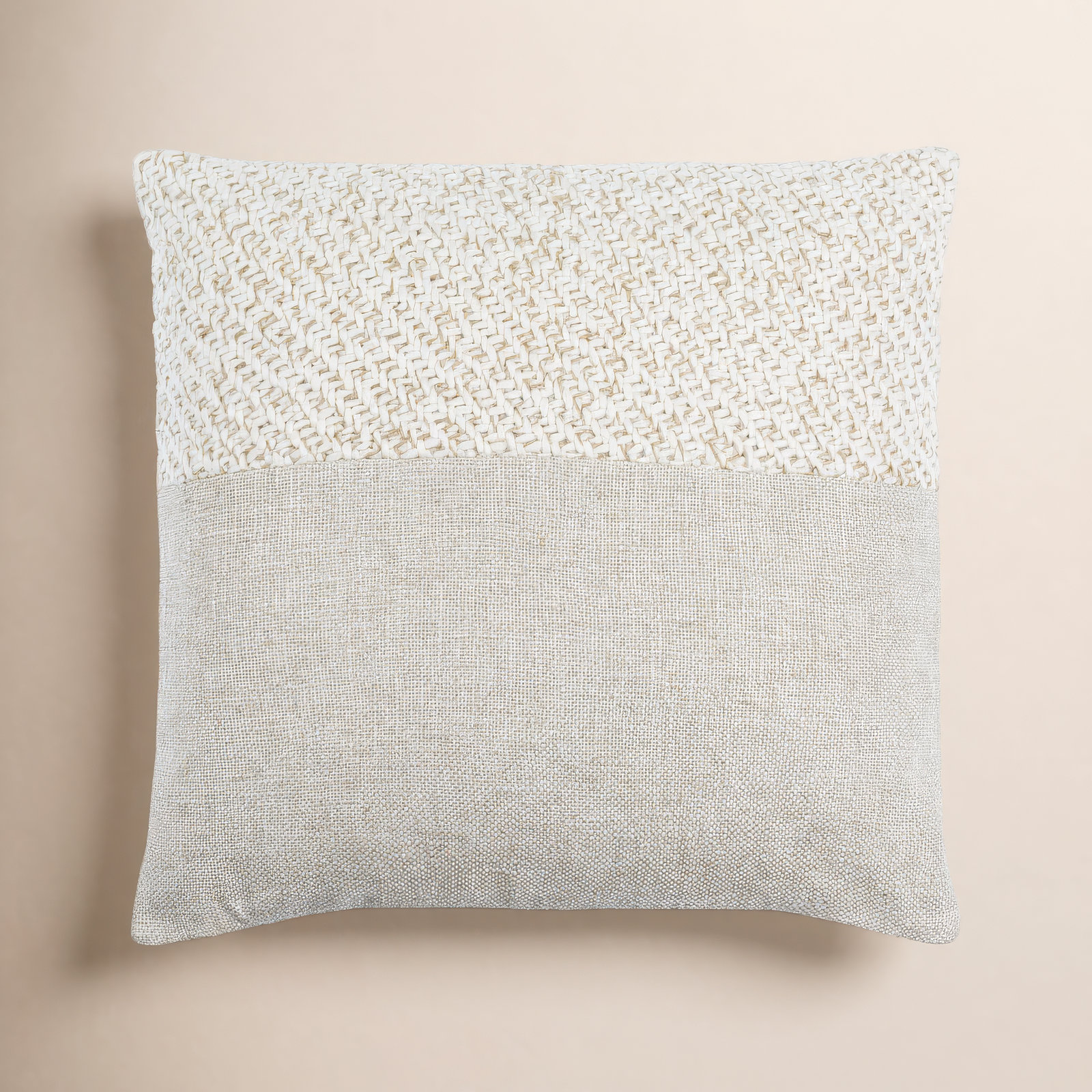 Arlington Throw Pillow, 20" x 20", Pillow Cover Only - No Insert, Cream