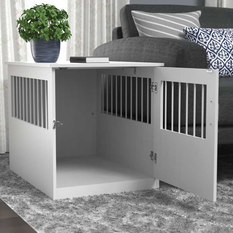 ClosetMaid End Table and Pet Crate, White, 25.2" H x 23.4" W x 32.4" D