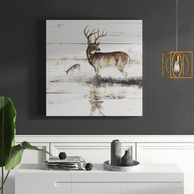 " Rustic Misty Deer "