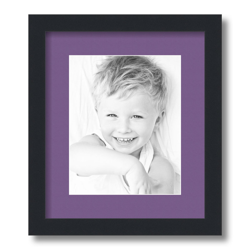 Wood Matte Picture Frame with Mat, Grape