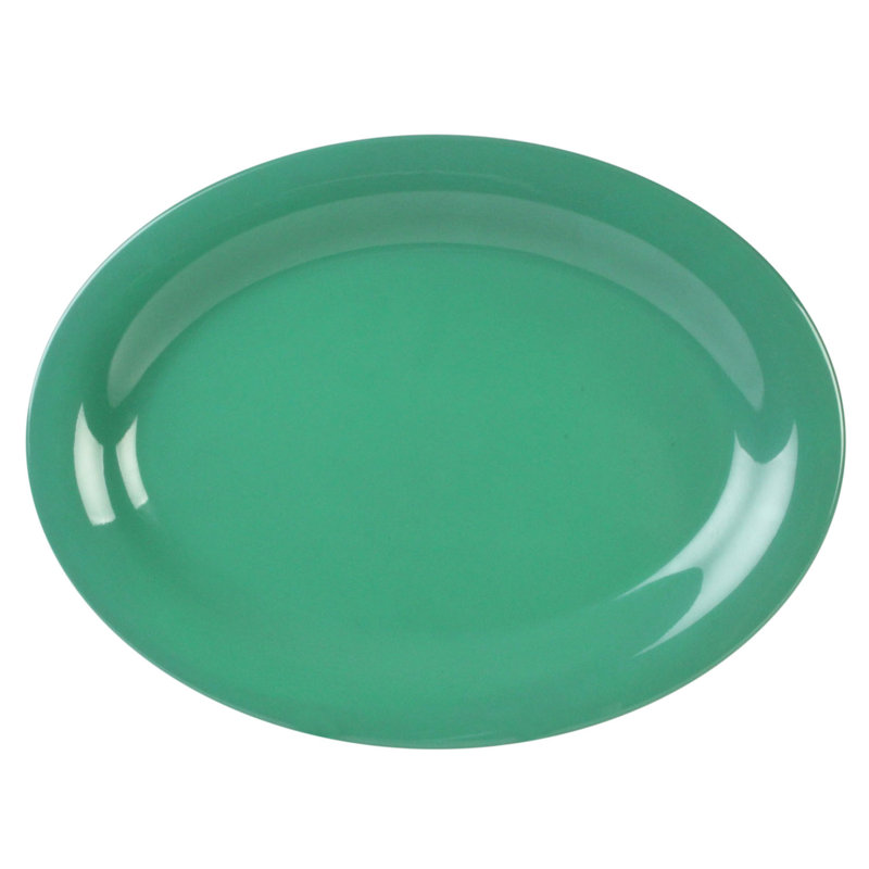 Plateau ovale en mélamine, H 0,79 po x l 9,5 po x P 7,24 po, Vert