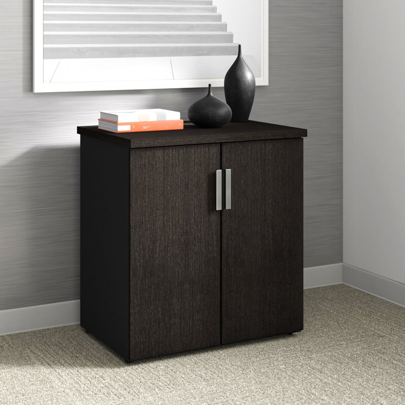 Armoire de rangement à 2 tablettes Glidden, Gris foncé