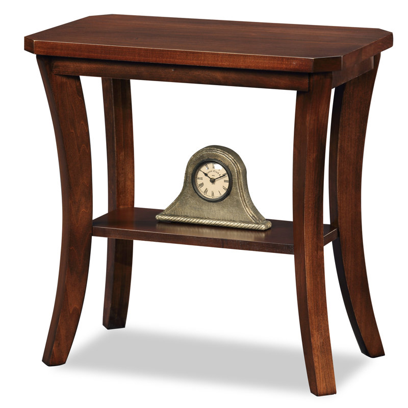 Boa Solid Wood Narrow End Table, Chocolate Cherry