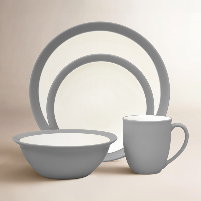 Noritake Colorwave 4-Piece Curve Place Setting, Slate