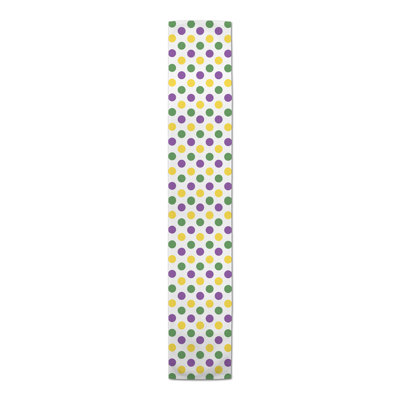 Darleni Polka Dots Cotton Blend Table Runner