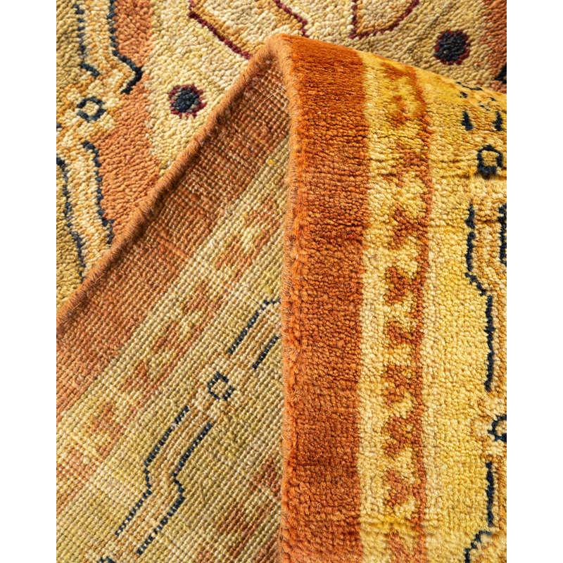Tapis unique noué à la main 9 pi 2 po x 12 pi 1 po Corte Eclectic