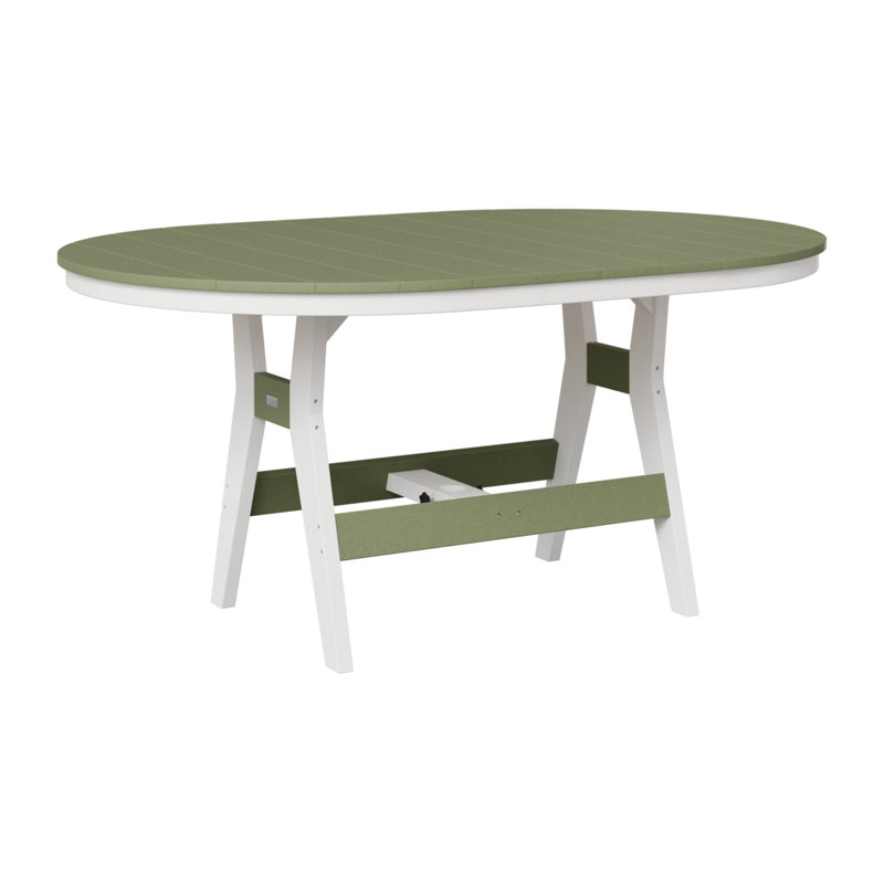 Table de bar berlinoise Berlin, H 38,87 po x l 64 po x P 44 po, Sauge/blanc
