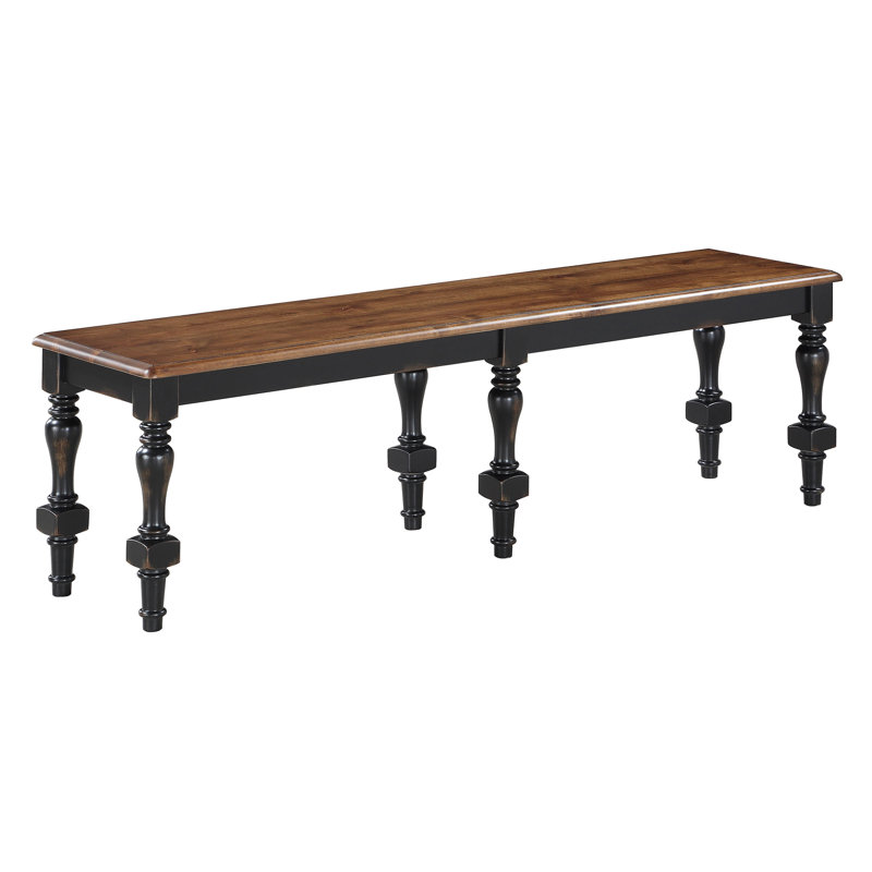 Banc en bois massif de 18 po de hauteur Austun, Ébène / épices