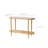 Cordoves 43.3'' Console Table with Rattan Glass Top