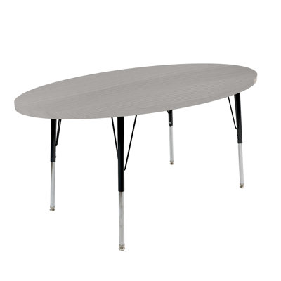 Table d'activité thermofusionnée ovale 30 "x 60" avec pieds réglables standard
