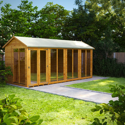 Powersheds 16 x 6ft Timber Tongue & Groove Apex Summerhouse
