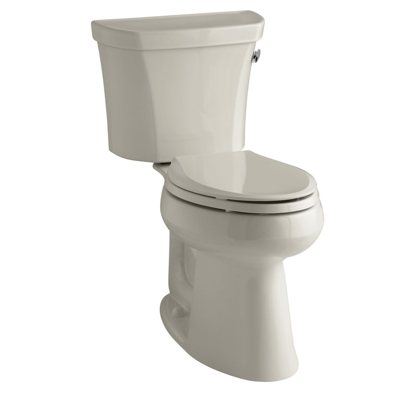 Toilette allongée deux pièces à haute efficacité énergétique 1,28 GPF Highline ™ (siège non inclus), Banc de sable