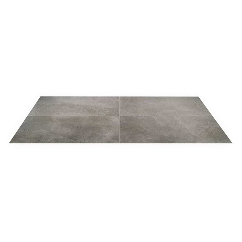 New Rock 24x48 Matte Porcelain Tile, Fossil Dark Gray