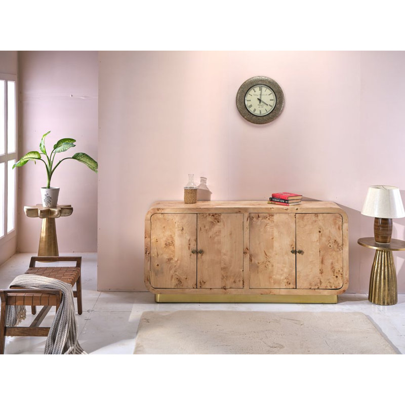 Buffet en bois brun Auightyn, Chêne clair