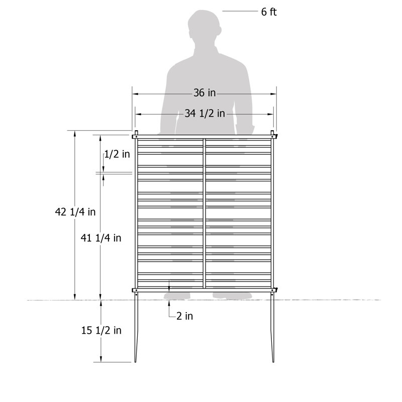 Cedar Vinyl No-Dig Privacy Screen Panels for Outdoor Use