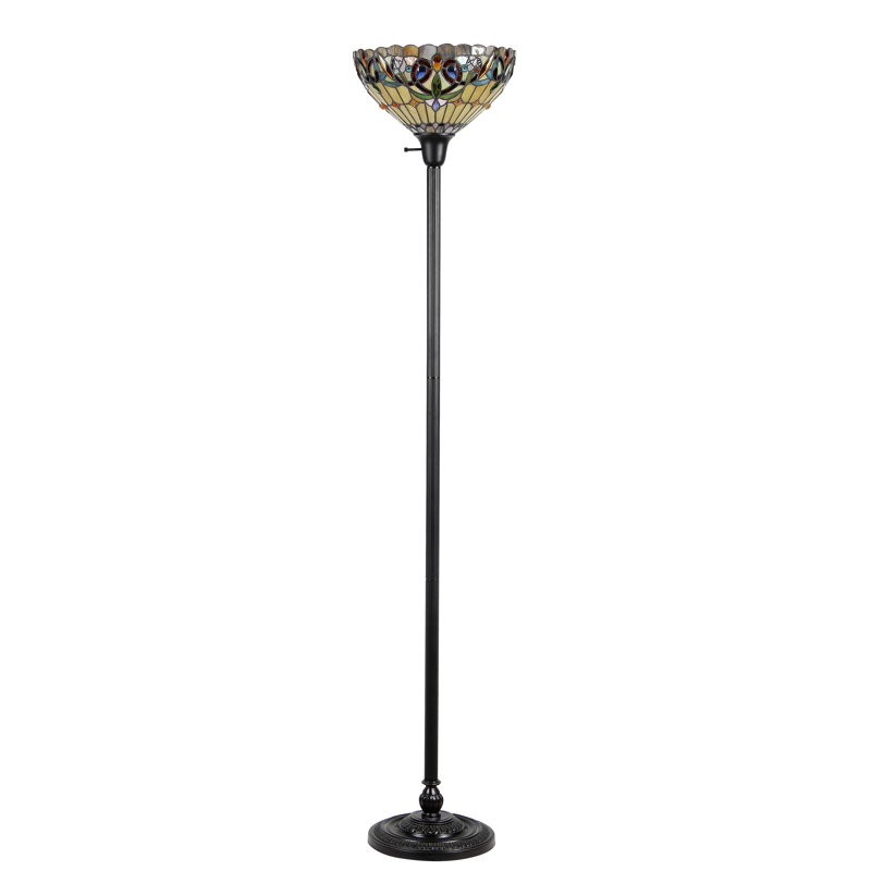 Laurie 70.3'' Red Antique Bronze Torchiere Floor Lamp