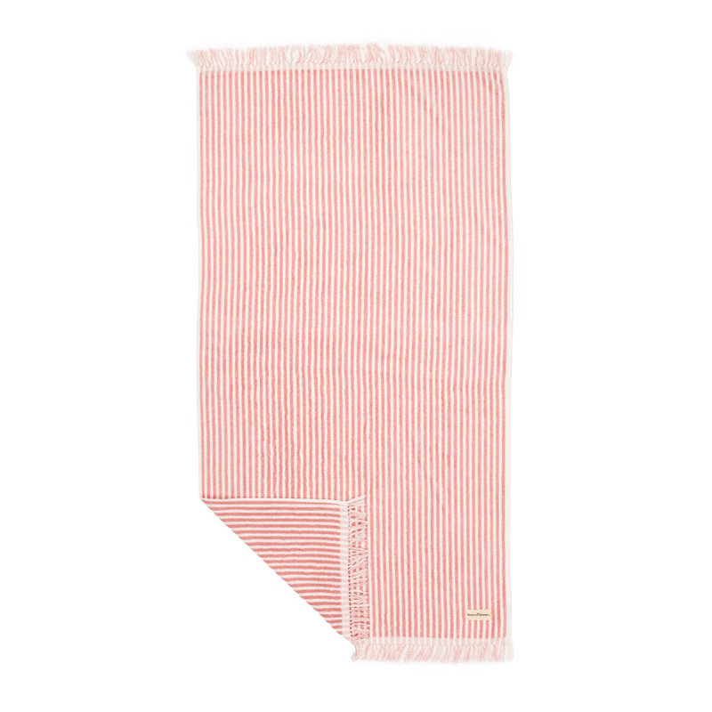 Beach Towel, Pink/White