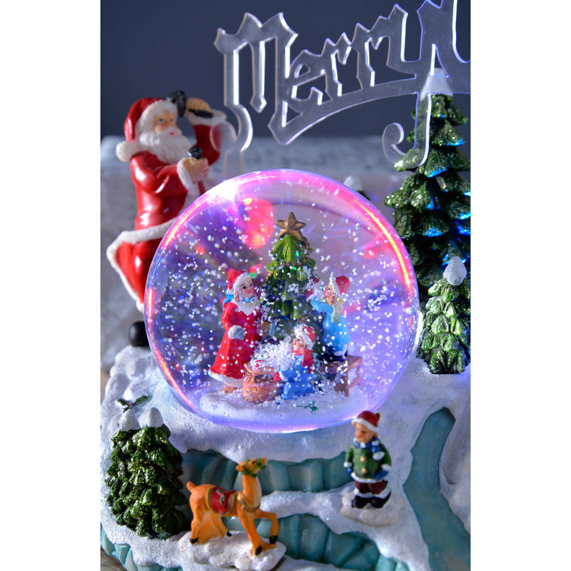 Pre-Lit Musical Animated Snow Globe Scene