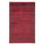 Tapis rouge en laine noué à la main de conception unique 6 pi 7 po x 9 pi 7 po Aloisius