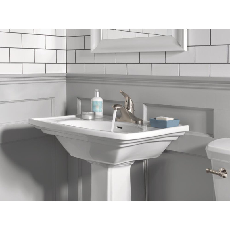 Robinet de salle de bain central avec ensemble de bonde Foundations, Acier inoxydable Brilliance