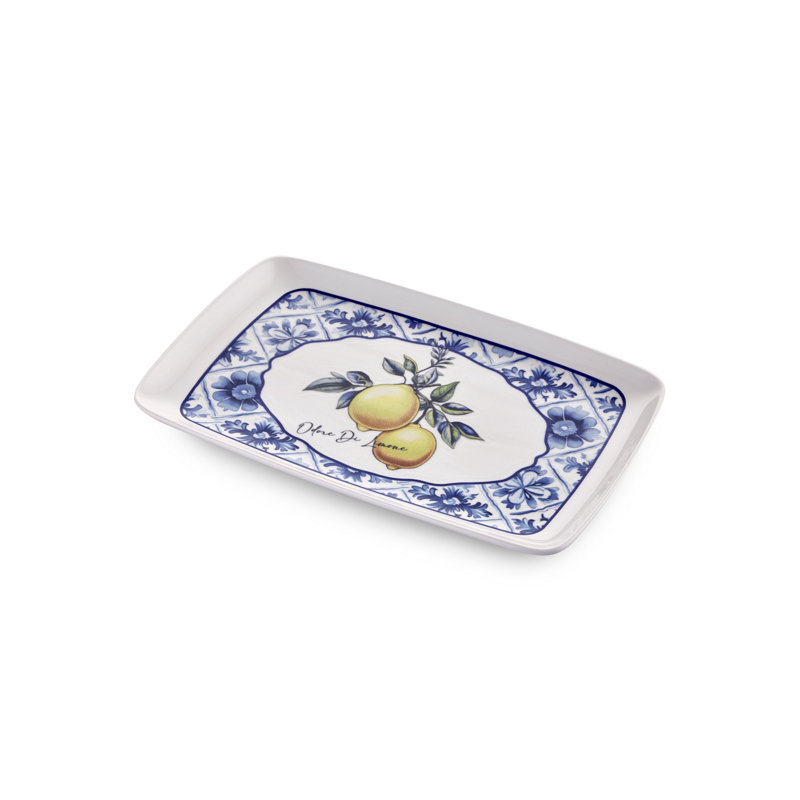 Elegant Yellow Ceramic Platter, 13.4 x 9.8 x 0.8 inches | 100% High-Quality Ceramic, Perfect for Serving & Display | Ideal for Entertaining, Parties, & Home Decor – Durable and Stylish Design