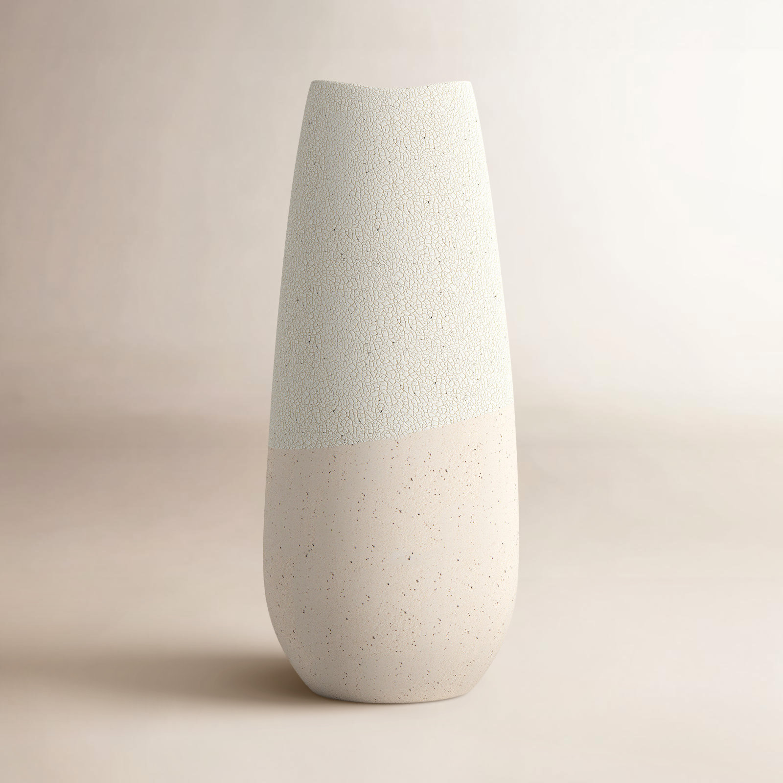 Jennifer Ceramic Table Vase, 13.98" H  x 5.91" W x 5.91" D