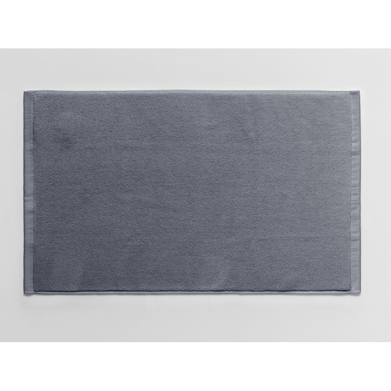 Classic Organic 100% Cotton and Turkish Cotton Rectangle Bath Mat, Graphite