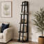 Étagère d'angle de 178 cm (70 po), tablette de rangement d'angle à 5 niveaux avec bibliothèque d'échelle-272002446