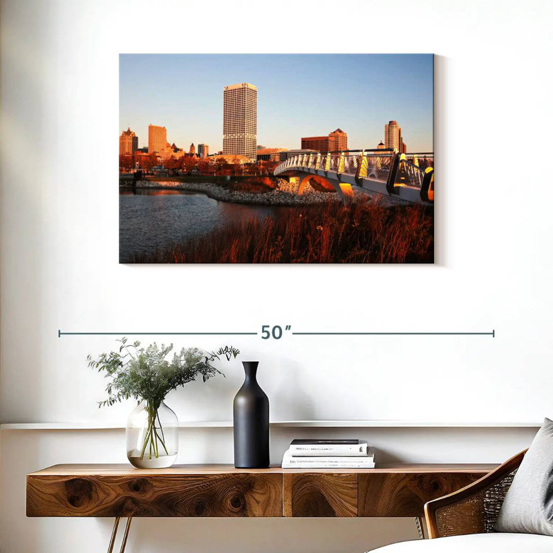 Sirci Milwaukee, coucher de soleil d'automne, H 24 po x l 36 po
