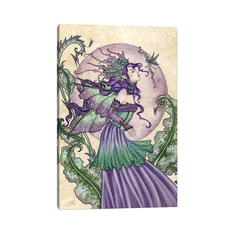 «Pixie Gossip» par Amy Brown, impression sur toile tendue, H 26 po x l 18 po x 1,5 po