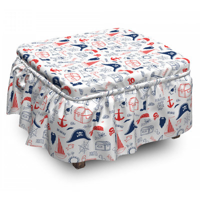 Box Cushion Ottoman Slipcover
