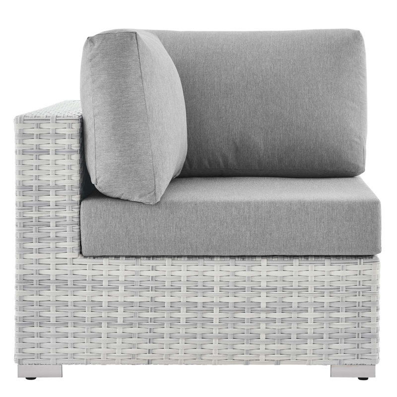 Chaise de coin d'extérieur Convene, gris