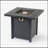 28-Inch Iron Square Propane Fire Pit Table