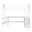 Lit mezzanine simple avec tablettes et bureau