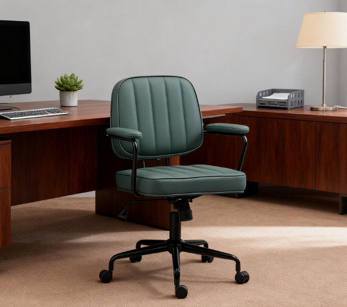 Chaise de bureau, réglable pour la maison et le bureau, sièges confortables avec une ambiance rétro élégante