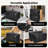 4-Pack 58 Gallon Black PE Moving Storage Bags, Waterproof Extra Large Totes with Reinforced Handles, 42x14x23in-129879461