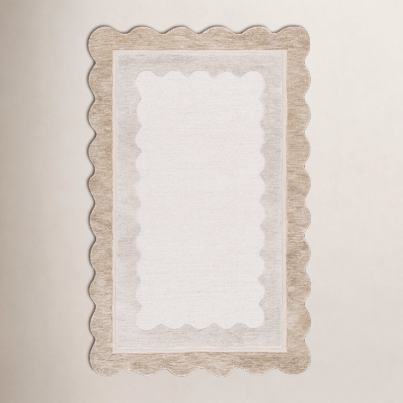Tapis d'extérieur en laine touffeté à la main Annette Martha Stewart, Rectangle 9 pi x 12 pi